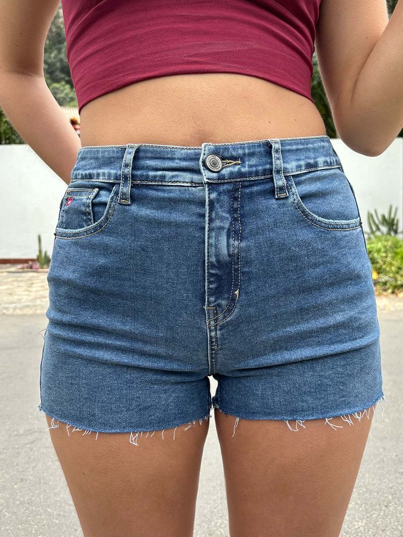 Short tiro alto jean sale